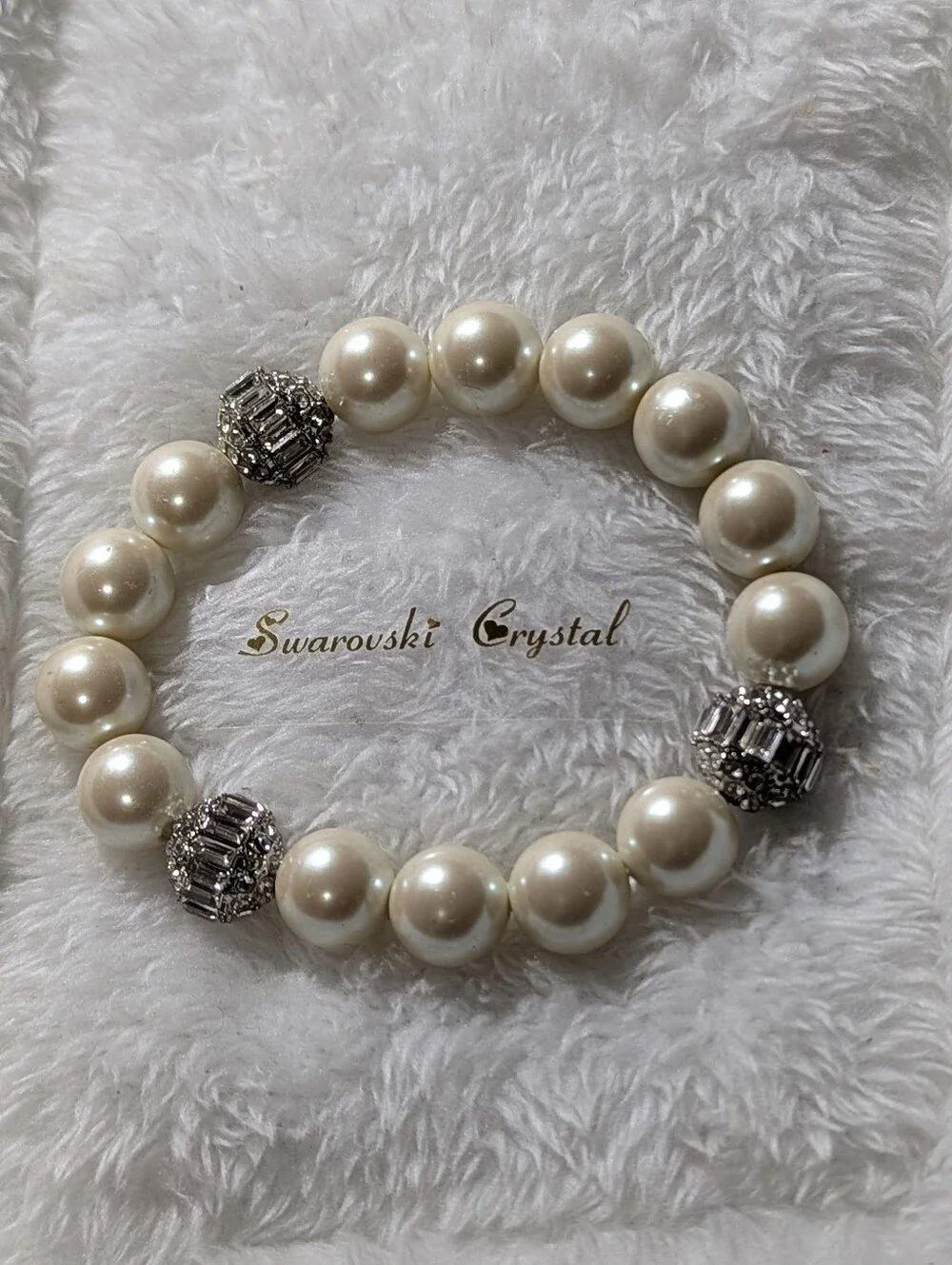 Swarovski Pearls & Crystals Elegance Stretch Bracelet NWOT